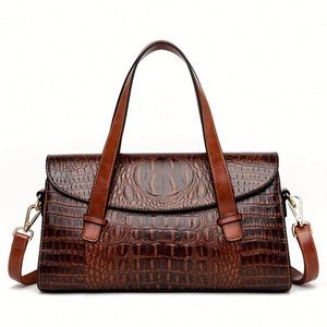 Nouveaux sacs à main pas chers, sacs Boston à imprimé crocodile tendance, sacs à main portables, sacs bandoulière pour femmes - Product Image 6