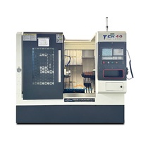 Tour CNC Incliné Monobroche Robuste de Haute Précision TCK40 avec Porte-Outil à Tourelle Mobile de Type Gang