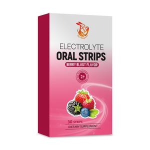 Tiras Orales de Electrolitos OEM ODM, Sabor a Bayas, Sin Azúcar, Disolución Rápida, para Deportes y Viajes, Equilibrio de Electrolitos, Película Oral - Product Image 1