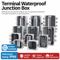 Boîtier de jonction en aluminium 300x210x100mm IP66 étanche Presse-étoupe M20 PT2.5 45 voies 6 entrées 6 sorties TJB090