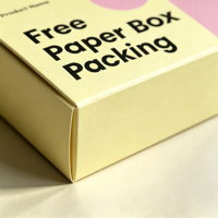Boîtes personnalisées écologiques réutilisables en carton blanc avec motif cercle jaune, impression ovale, minimalistes, propres, lumineuses, élégantes, simples, en forme de L