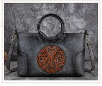 Sac à main rétro européen et américain tendance été 2023, en cuir, avec fleurs, petit sac carré, motif PU, sac pour femmes