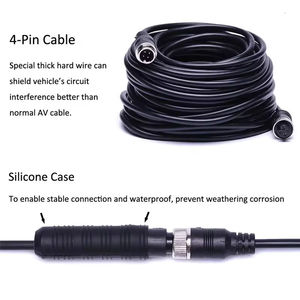 Monitor de Visión Trasera de 7 Pulgadas Podofo, Sistema de Marcha Atrás con Doble Cámara, 4 Pines, para RV, Camión, Autobús, Furgoneta, 12V/24V, Monitoreo de Estacionamiento - Product Image 5