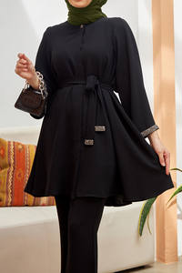 Vêtements pour femmes musulmanes pour le commerce extérieur, Europe et États-Unis, <span class=keywords><strong>veste</strong></span> ample à repasser, pantalon évasé, costume - Product Image 6