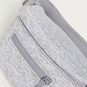Keymay Custom Grey Neoprene Waterproof Fashion Fanny Pack Zipper Closure Portable Hip Bag for Unisex Travel Running Sports - Product Image 3