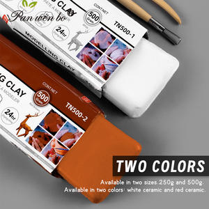 Panwenbo 250g/500g Sculpture sans séchage Argile de poterie Argile <span class=keywords><strong>à</strong></span> <span class=keywords><strong>modeler</strong></span> sèche <span class=keywords><strong>à</strong></span> <span class=keywords><strong>l</strong></span>'<span class=keywords><strong>air</strong></span> pour les projets d'art et d'artisanat - Product Image 2