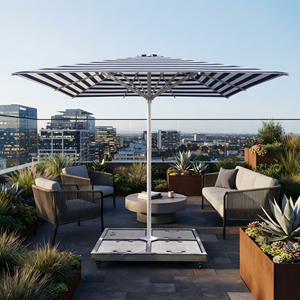 Nouvel <span class=keywords><strong>Parasol</strong></span> d'Extérieur 23FT, Grand <span class=keywords><strong>Parasol</strong></span> de Terrasse, <span class=keywords><strong>Parasol</strong></span> Commercial Carré en Aluminium avec <span class=keywords><strong>Éclairage</strong></span> <span class=keywords><strong>LED</strong></span> - Product Image 3