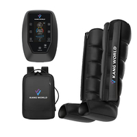 Masseur de jambes à compression séquentielle Kangwanjia, contrôle de la durée, batterie au lithium intégrée, matériau durable en sac d'air, démarrage à une touche