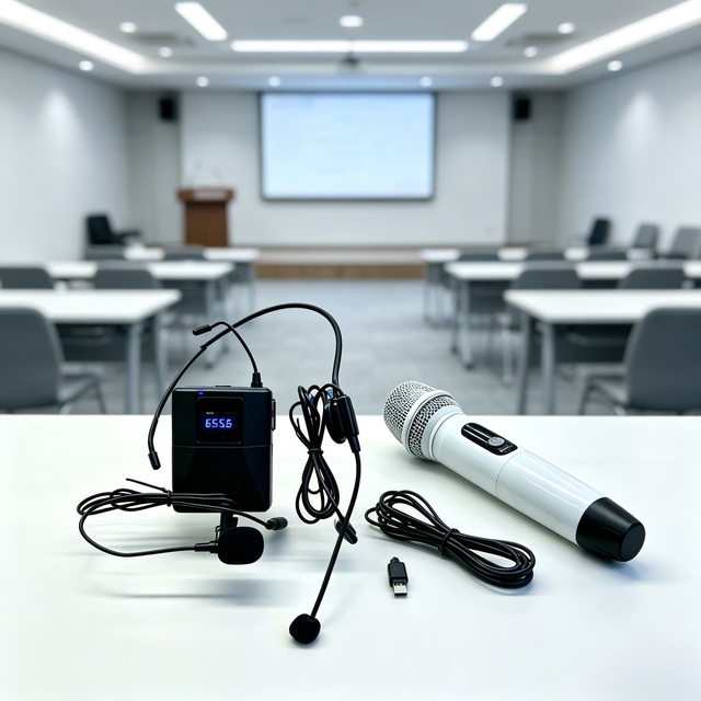 HL-M1023 UHF Adjustable Frequency Handheld Headset Wireless Microphone 2 in 1 Wireless Microphone System