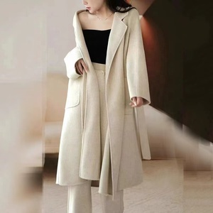 Autunno e inverno nuovo <span class=keywords><strong>cappotto</strong></span> da donna di colore solido di moda <span class=keywords><strong>senza</strong></span> colletto - Product Image 2