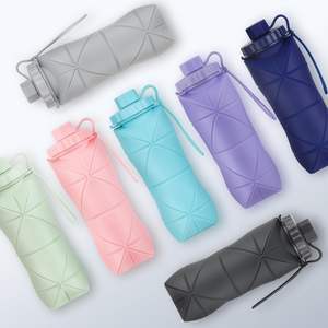 600ml Large Capacity Silicone Foldable Water Bottle Portable Telescopic Outdoor <b>Sports</b> Water Cup Travel Water Bottle - Product Image 3