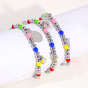 JUSNIVA - Conjuntos de Pulseras Elásticas al por Mayor, Joyería de Cuentas Coloridas con Colgante, Pedido al por Mayor, Recuerdos para Fiestas de Playa de Verano, Accesorios - Product Image 2
