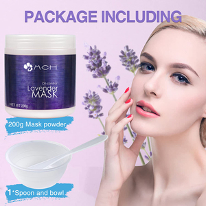 Masques faciaux à la lavande organique de SPA OEM, produit cosmétiques coréens, soins pour la peau, en caoutchouc au collagène, poudre hydrogel - Product Image 2