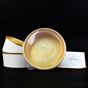 Bol en papier alimentaire jetable personnalisé dessert yaourt emballage de bol en papier de fruits papier de feuille d'or attaché au bol - Product Image 6