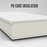 Panneau sandwich d'isolation thermique en PU 100 mm pour la construction de salles blanches - Fournisseur