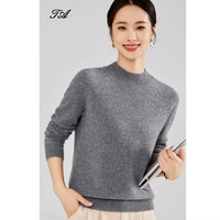 Vente en gros de pull en tricot de cachemire pur pour femmes pull à col roulé pour l'hiver haut en tricot décontracté design d'automne