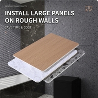 Panneau mural de salle de bain imperméable en SPC, motif tissu mat, assemblage rapide