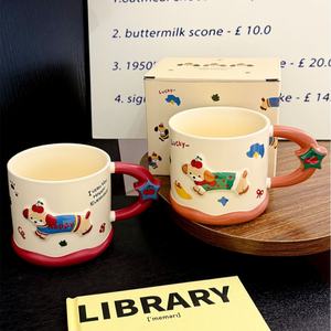 Lelyi แก้วเซรามิกลายไส้กรอกการ์ตูนสำหรับ<span class=keywords><strong>ลูก</strong></span><span class=keywords><strong>สุนัข</strong></span>แก้วมักน่ารักสำหรับบ้านสำนักงานกาแฟของขวัญสุดสร้างสรรค์ - Product Image 4