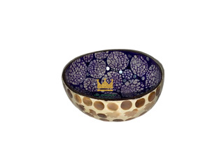 Handcrafted Bohemian <b>Coconut</b> <b>Shell</b> Bowl Mother Pearl Double-Sided Inlay Lightweight Eco-Friendly Kitchen Home Decor - Product Image 3