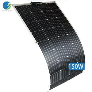 Singfo portabel tenaga surya, pengisi daya Panel surya Semi fleksibel 18V 50W 100W 150W untuk pengisian baterai