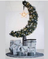 Décorations de Noël/Aïd personnalisées, arbres artificiels en forme de croissant de lune en olive, décorations de plantes uniques pour Noël/Aïd à vendre