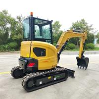 Mini-excavatrice sur chenilles hydraulique personnalisée de 3,5 tonnes et 2 tonnes, avec support OEM, certifiée CE EPA EURO 5, pour usage agricole avec balayeuse, prix