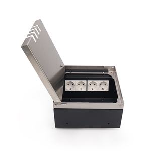 Caja de Datos y Energía para Piso Elevado con Micrófono, RJ45 y Puertos de Carga USB con Tapa Empotrada de Acero Inoxidable 304 - Product Image 4