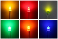 Ampoules LED à diffusion de couleur en gros sur le marché chinois, prix bas, LED de 5 mm, rouge, vert, bleu, jaune, orange, blanc, etc. 1000 pièces par sac
