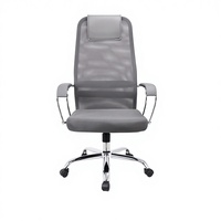 Chaise de bureau pivotante ergonomique confortable avec revêtement souple en PVC et tissu maillé, réglable en hauteur, vente en gros d'usine