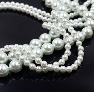 สต็อกสำหรับขายลูกปัดแก้ว4mm8mm ไข่มุกเทียมสีขาวพร้อมลูกปัดมุกสีเขียวขนาดเล็กสำหรับทำสร้อยคอและเครื่องประดับ - Product Image 6