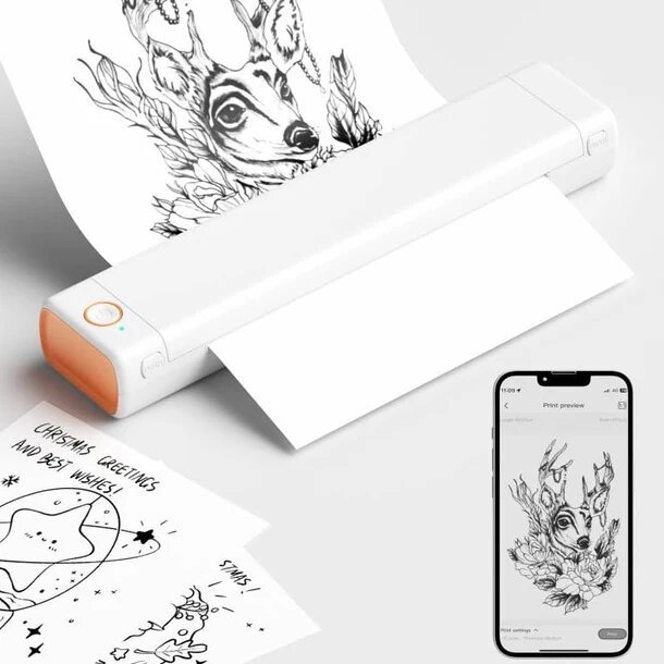 OEM Hot Sale M08F A4 Tattoo Transfer Machine Wireless Thermal Copier Printer Kit for Tattoo Artists in Stock 3-Year Warranty