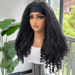 <span class=keywords><strong>Perruque</strong></span> bandeau synthétique sans colle, style <span class=keywords><strong>afro</strong></span> bouclé Yaki, classique, volumineuse, ondulée, effet ressort, <span class=keywords><strong>demi</strong></span>-<span class=keywords><strong>perruque</strong></span> bouclée birmane, vente en gros - Product Image 3