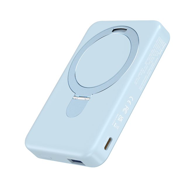 Factory Bulk Built-in Foldable Kickstand 20W PD Fast Charging Wireless Magnetic Power Bank for Phone