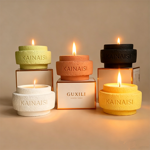 Bougie parfumée en béton personnalisée avec logo, <span class=keywords><strong>cire</strong></span> de <span class=keywords><strong>soja</strong></span> naturelle, style rustique minimaliste pour la décoration de la maison et de la chambre - Product Image 1