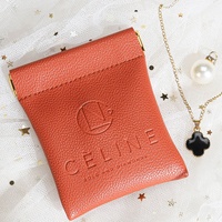 Petite Bourse à Monnaie en Cuir Gaufré Personnalisé, Pochette et Sac à Bijoux/Maquillage en Cuir PU Imperméable pour Femme
