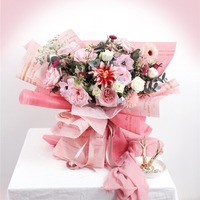 Emballage de fleurs en papier de brume de plantes à base de plantes anglais coréen Su papier fleur Art emballage cadeau emballage de magasin de fleurs
