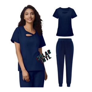Elegante Conjunto de Uniforme Médico Unisex para Enfermeros con Detección de Agujas y Fusión sin Costuras - Product Image 1