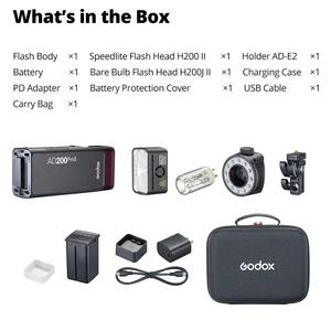 Godox AD200ProII Mini Style TTL 2.4G Flash de poche sans fil compatible pour Nikon pour Canon pour Sony <span class=keywords><strong>Fuji</strong></span> Olympus <span class=keywords><strong>Xpro</strong></span> pour Nikon - Product Image 6