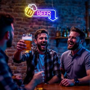 LED beer neon <b>sign</b> USB powered ambient light store window decoration light street indicator light luminous <b>sign</b> customizable 5V - Product Image 4