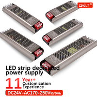Transformateur d'alimentation LED fin AC170-250V DC12V 24V 48V 60W 200W 300W, driver LED pour bande lumineuse LED