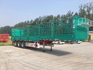 Guter Zustand Vieh anhänger Tier transport Viehzaun Rinder pferd Ziegen schaf, das Vieh auflieger zieht - Product Image 5