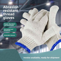 Gants de protection unisexes en coton épais pour les chantiers de construction et diverses tâches, fabriqués en Chine