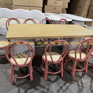 Juego de Mesa de Comedor de Ratán Rectangular y Ovalado en Oferta, Mesa de Fiesta al por Mayor para Uso en Exteriores, Parques y Hoteles - Product Image 4