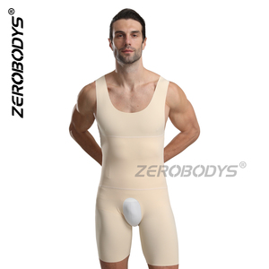 ZEROBODYS W061 <strong>Men's</strong> <strong>Butt</strong>-<strong>lifting</strong> Unitard Flatten Abdomen One-piece Bodysuit Figure-Shaping - Product Image 6