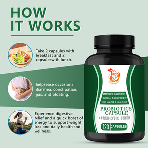 Cápsulas de Probióticos Más Vendidas con Supermezcla Nutricional Integral, Prebiótico Inteligente Triplex para Aliviar la Hinchazón y los Gases - Product Image 2