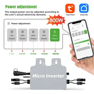 European Warehouse 800W Solar Grid Micro Inverter 600w VDE 0126 4105 Built-In Relay 2-MPPT Smart Microinverter 800w