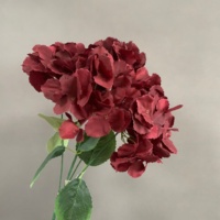 J-260821 Vente en gros de bouquets d'hortensias artificiels en soie à 5 têtes, multicolores, pour la décoration de mariages, de maisons, de fêtes et d'événements