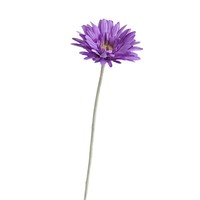 Bunga Gerbera Daisy Sutra Buatan Putih 57cm, Ramah Lingkungan, Tangkai Tunggal, Modern, Buatan Tangan untuk Dekorasi Pernikahan dan Rumah