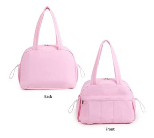 Pink Nylon Gym Duffel <b>Bag</b> With Adjustable Strap And Zipper Closure For Women Casual Use - Product Image 4