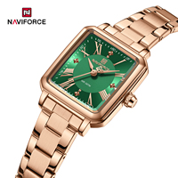 Offre Spéciale NAVIFORCE 5065 femmes montre de luxe or Rose dames montre-bracelet montres en acier inoxydable mode femme horloge